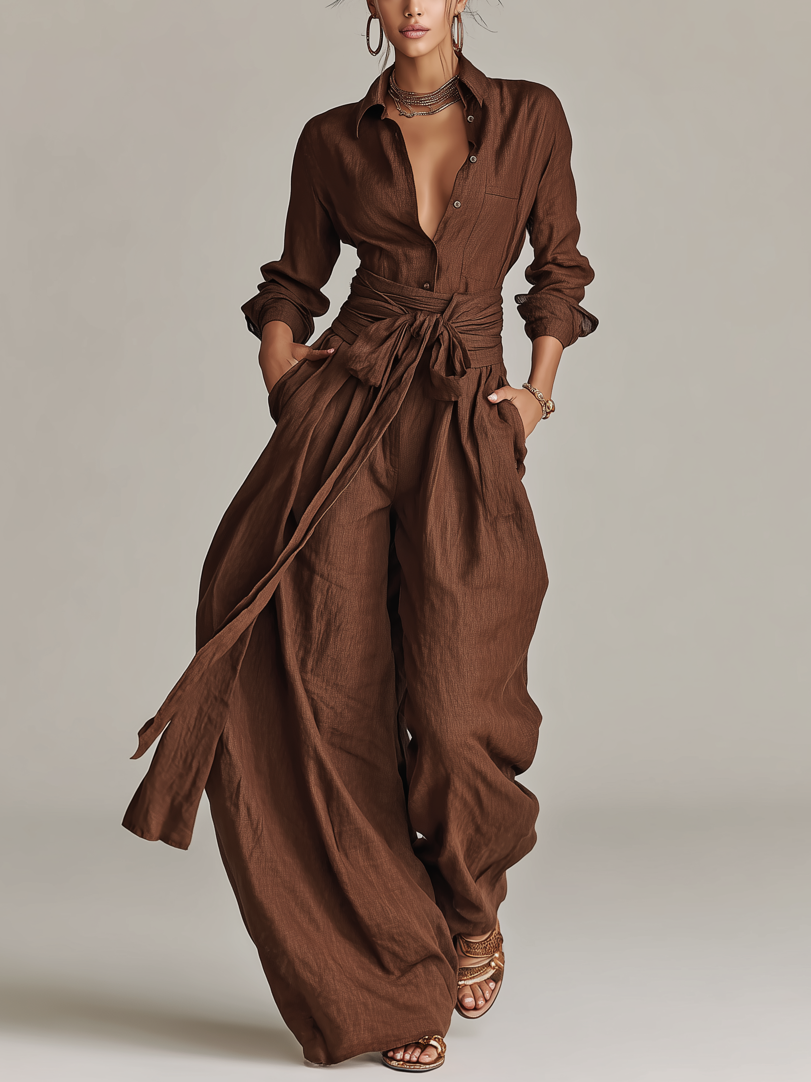 Samantha | Cotton-Linen Jumpsuit