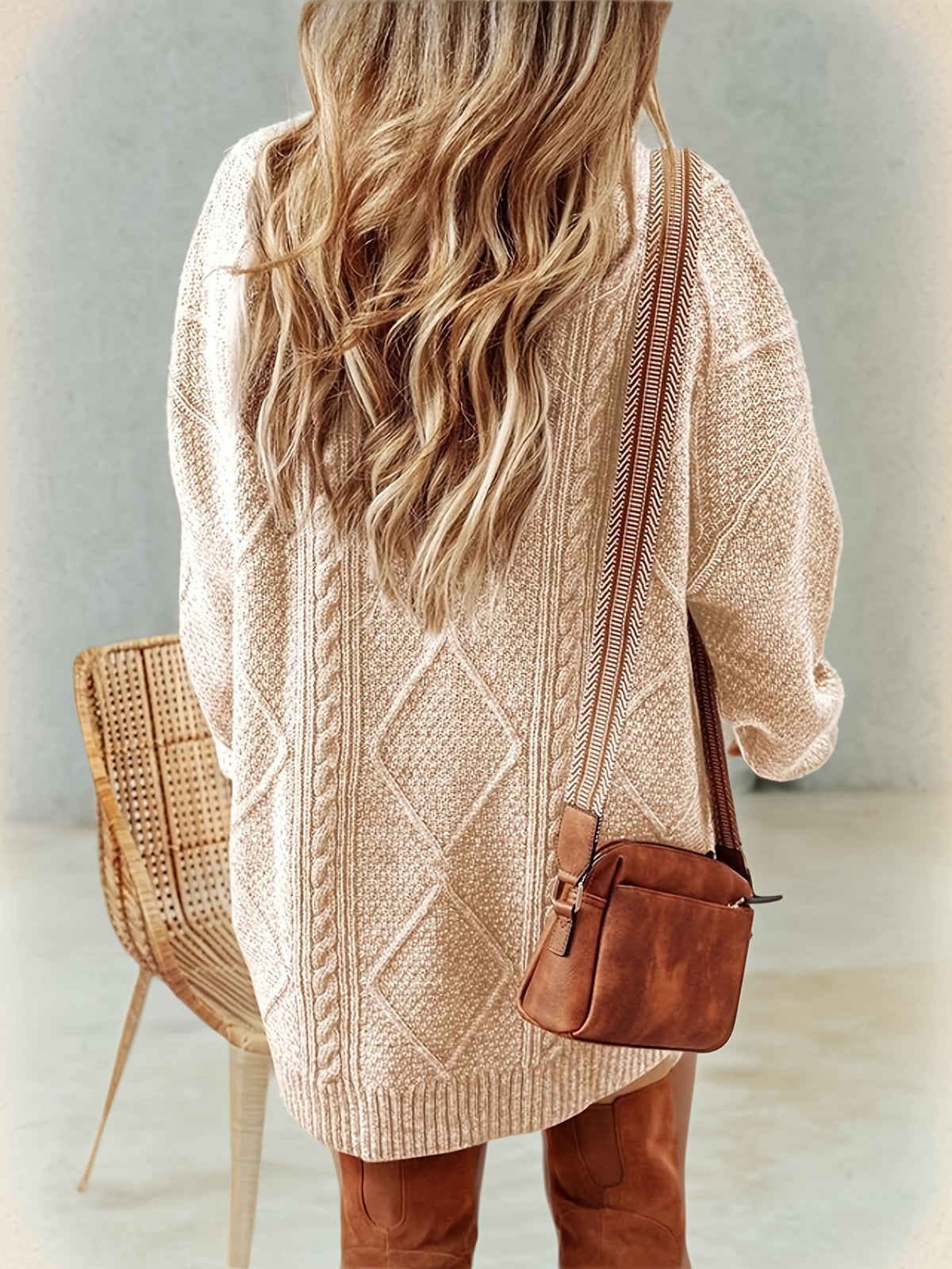 Iris | Cable-Knit Sweater Dress