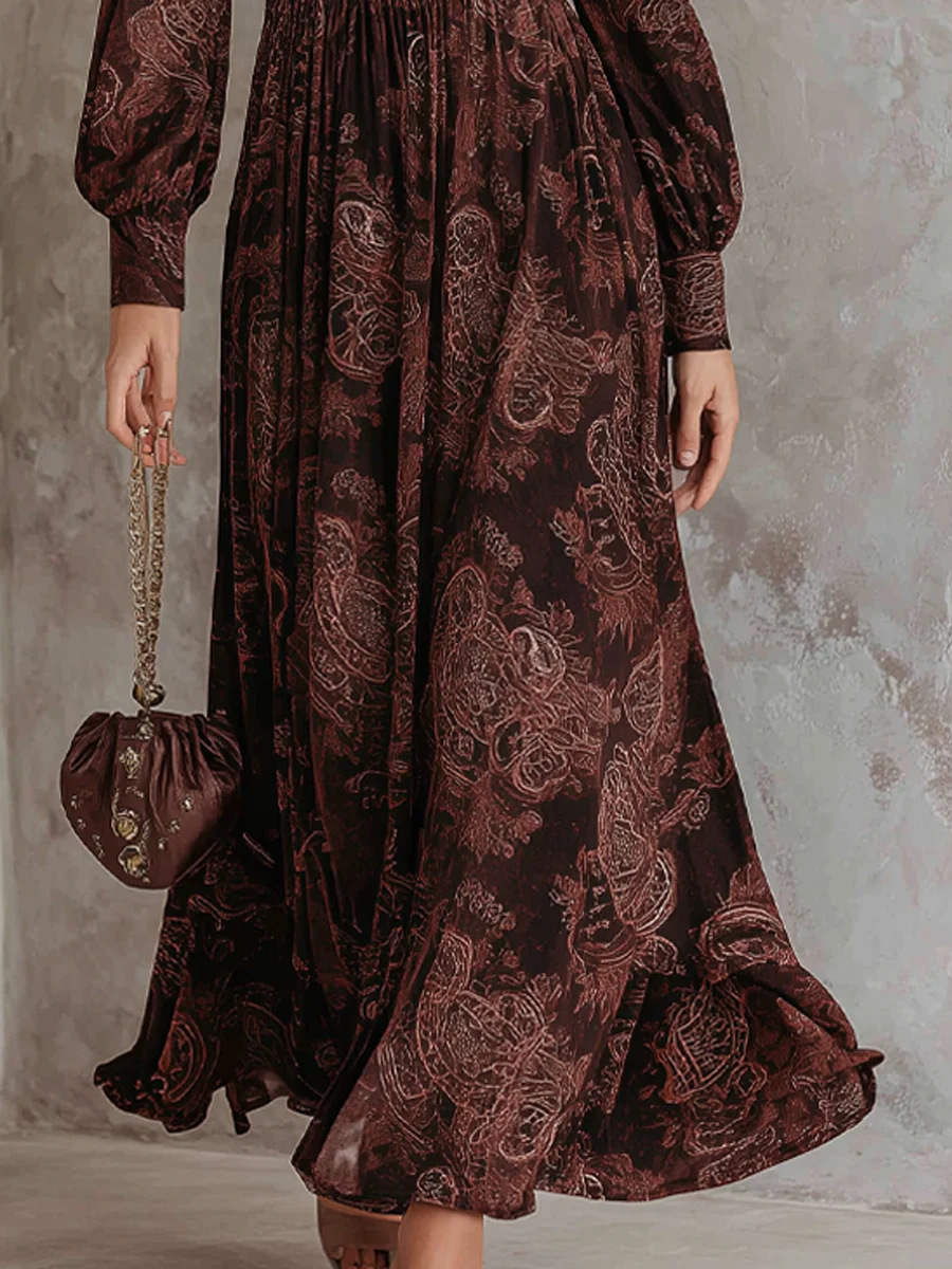M&H | Paisley Print Maxi Dress