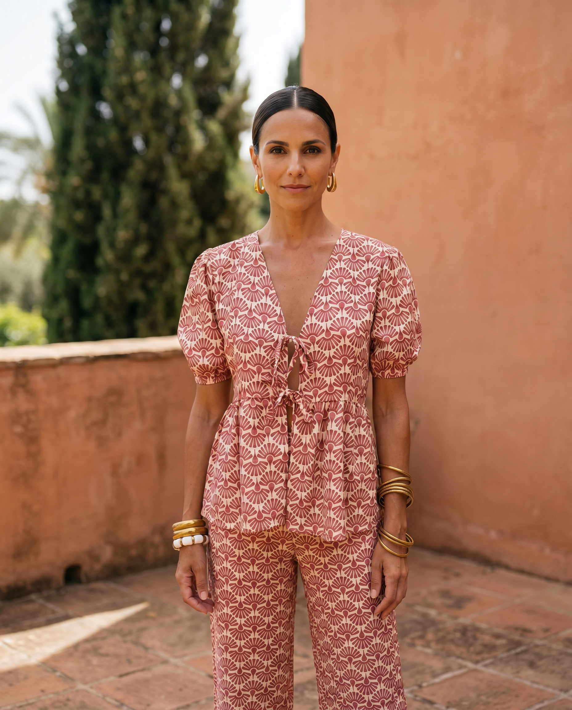 Samantha | Two-Piece Set, Modern Print