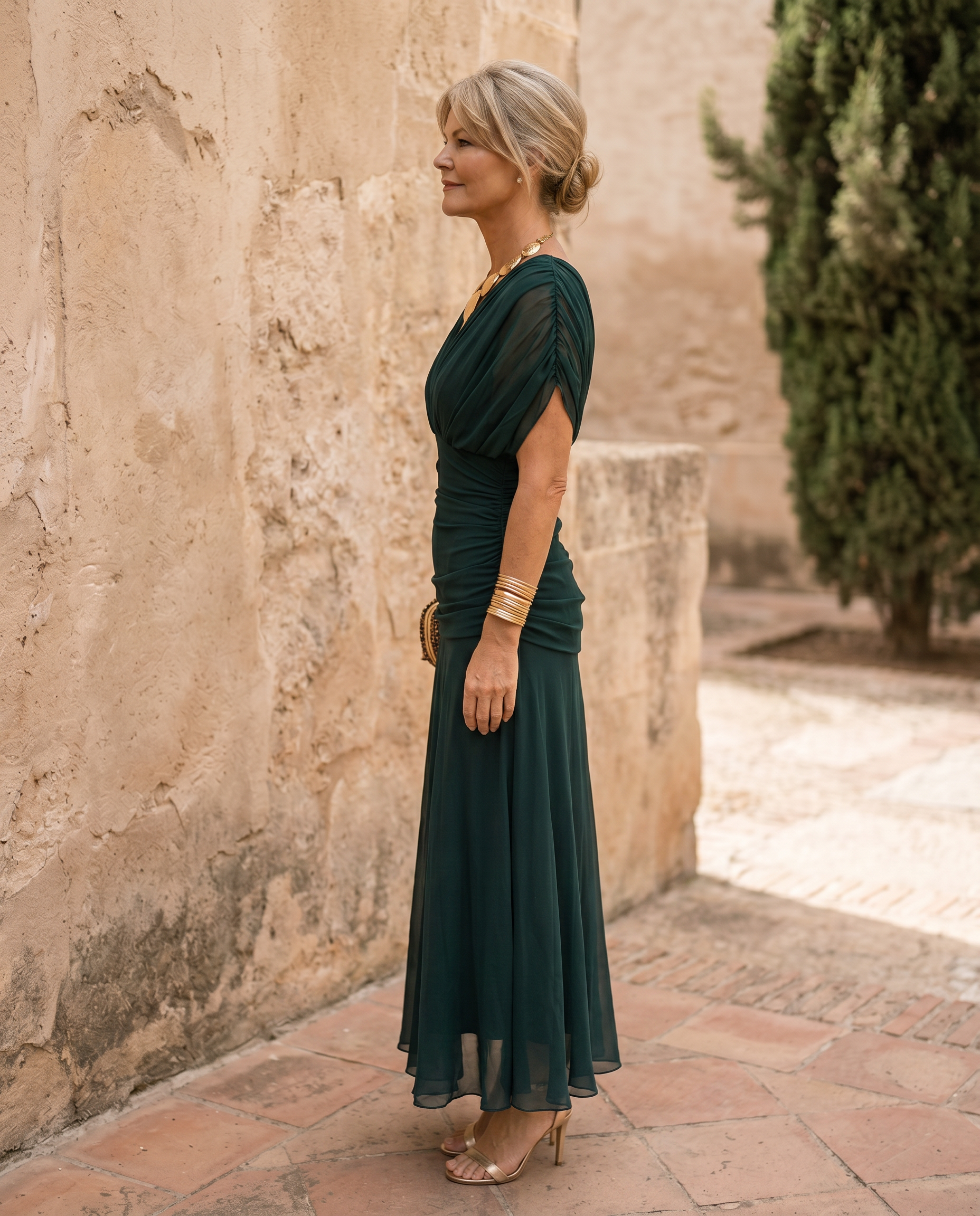 Imani | Pleated-Waist Maxi Dress