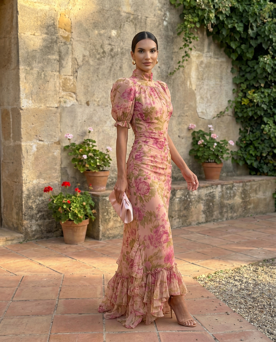 Naomi | Chiffon Floral Dress