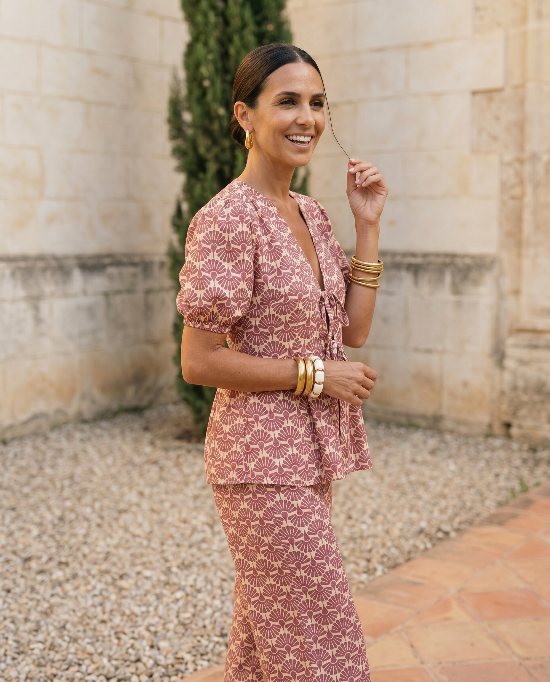 Samantha | Two-Piece Set, Modern Print