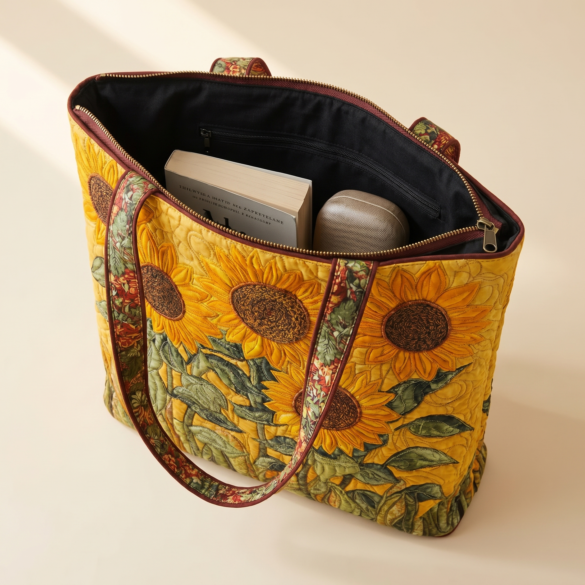 Classic Quilted Bag - Sunflowers