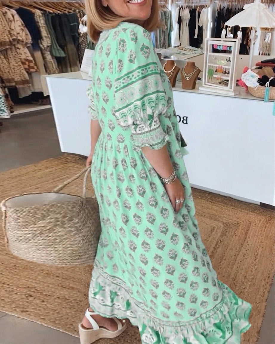 Naomi | Bohemian Midi Beach Dress
