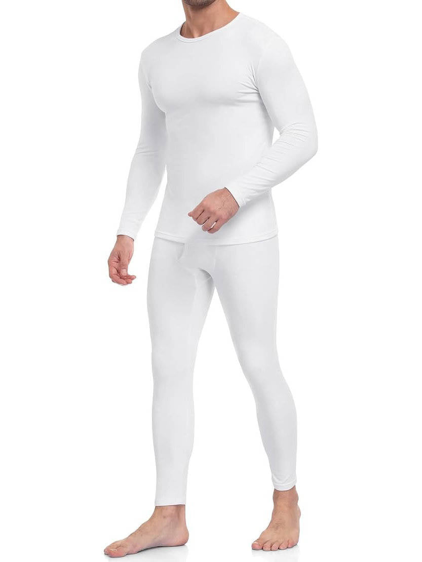 Mens Thermal Underwear, Fleece Lined Long Johns Set for Winter Cold Weather, Warm Base Layer for Outdoor Activities