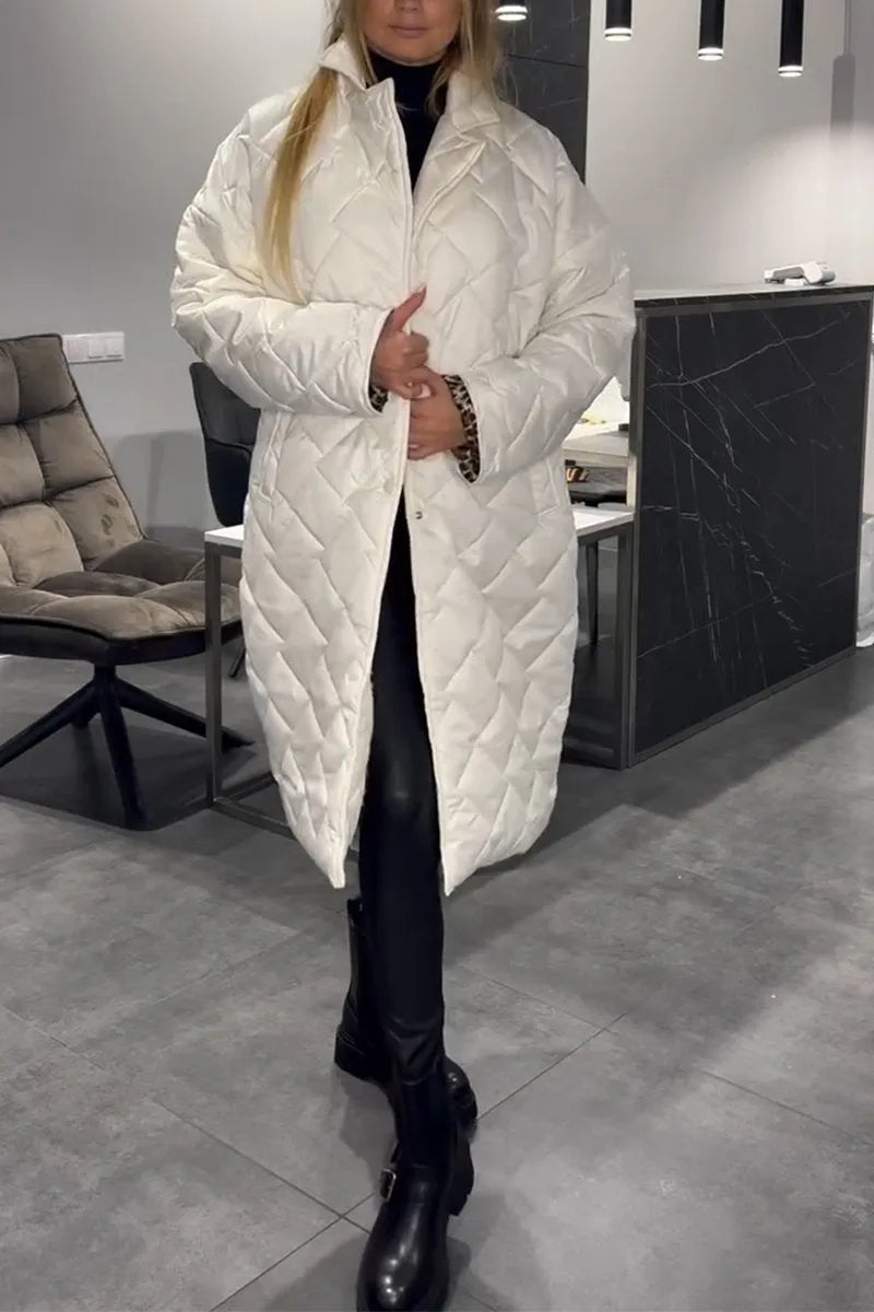 Reversible Quilted Mid-Length Coat
