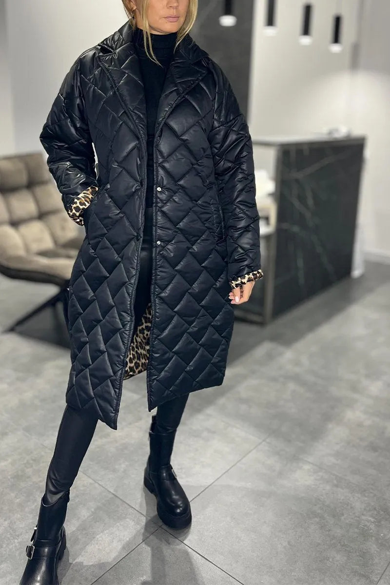 Quilted Mid-Length Coat