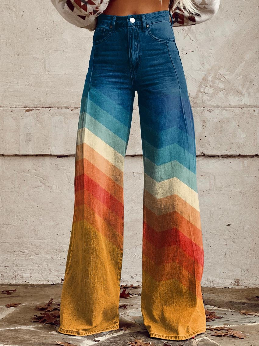 LΓ©a - Elegant Retro Zigzag Pants