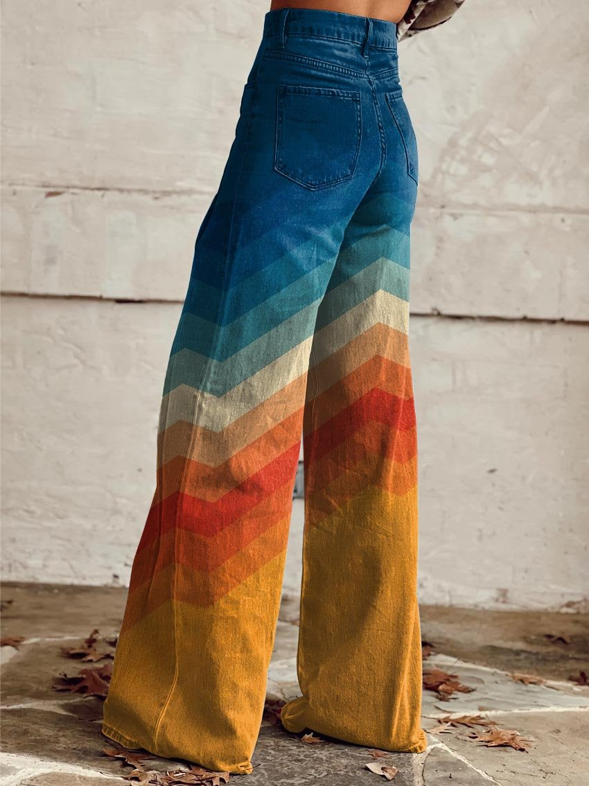LΓ©a - Elegant Retro Zigzag Pants