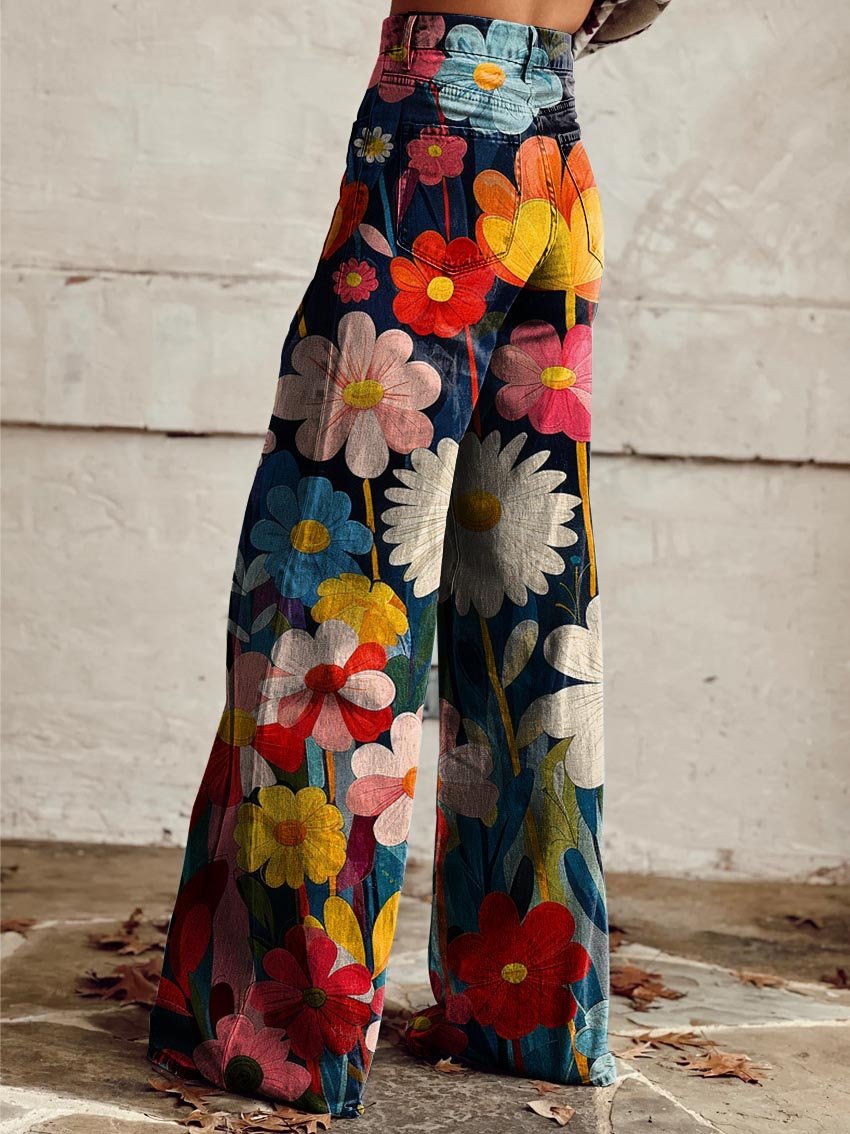LΓ©na - Floral Wide Leg Trousers