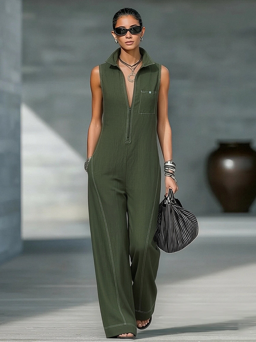 Elena | Loose-Fit Sleeveless Jumpsuit