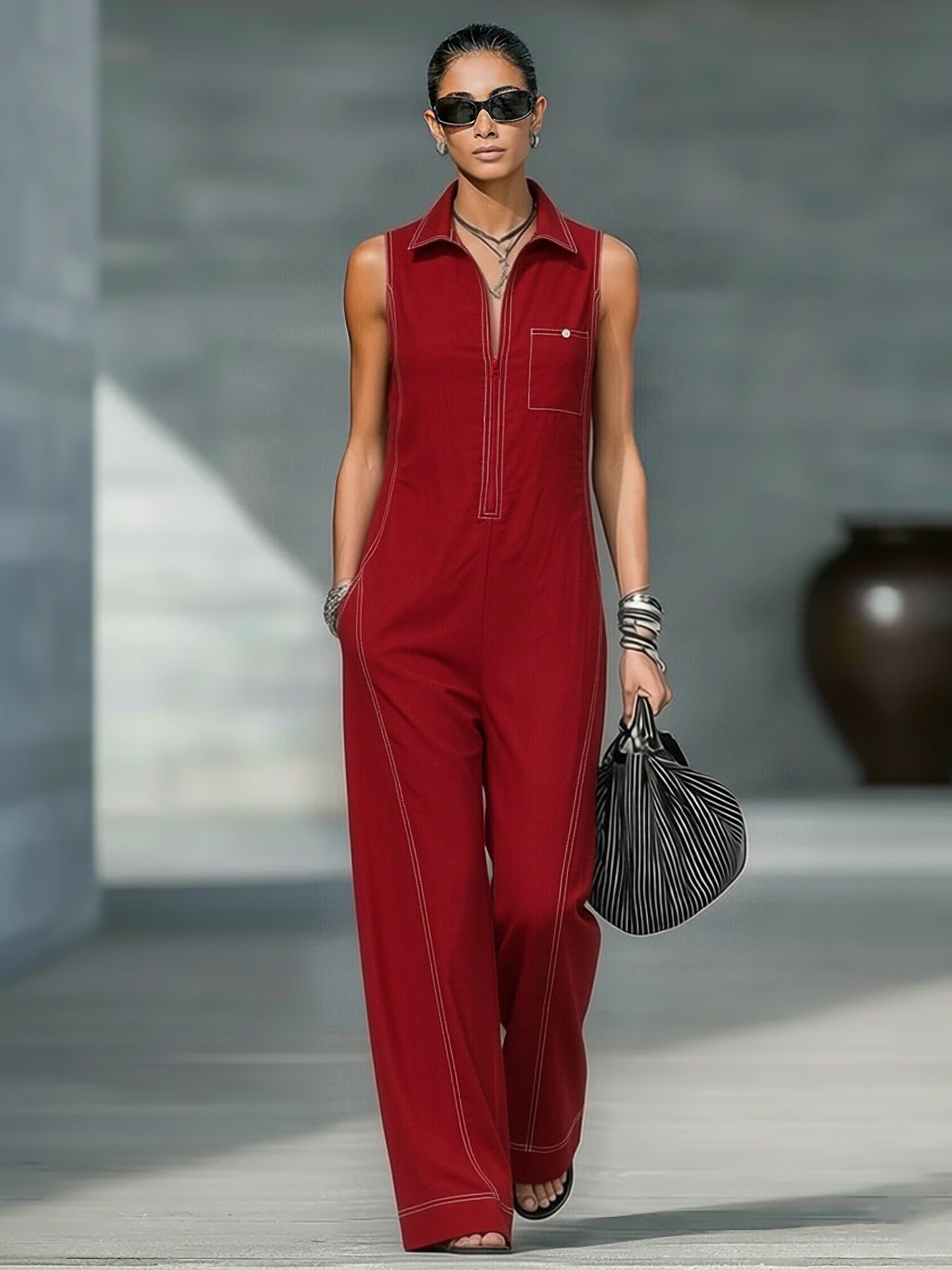 Elena | Loose-Fit Sleeveless Jumpsuit