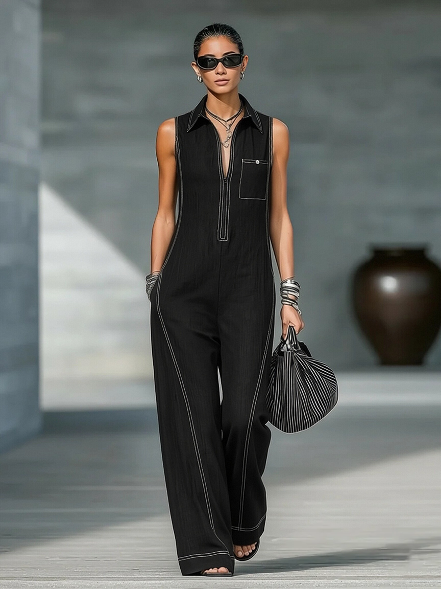 Elena | Loose-Fit Sleeveless Jumpsuit