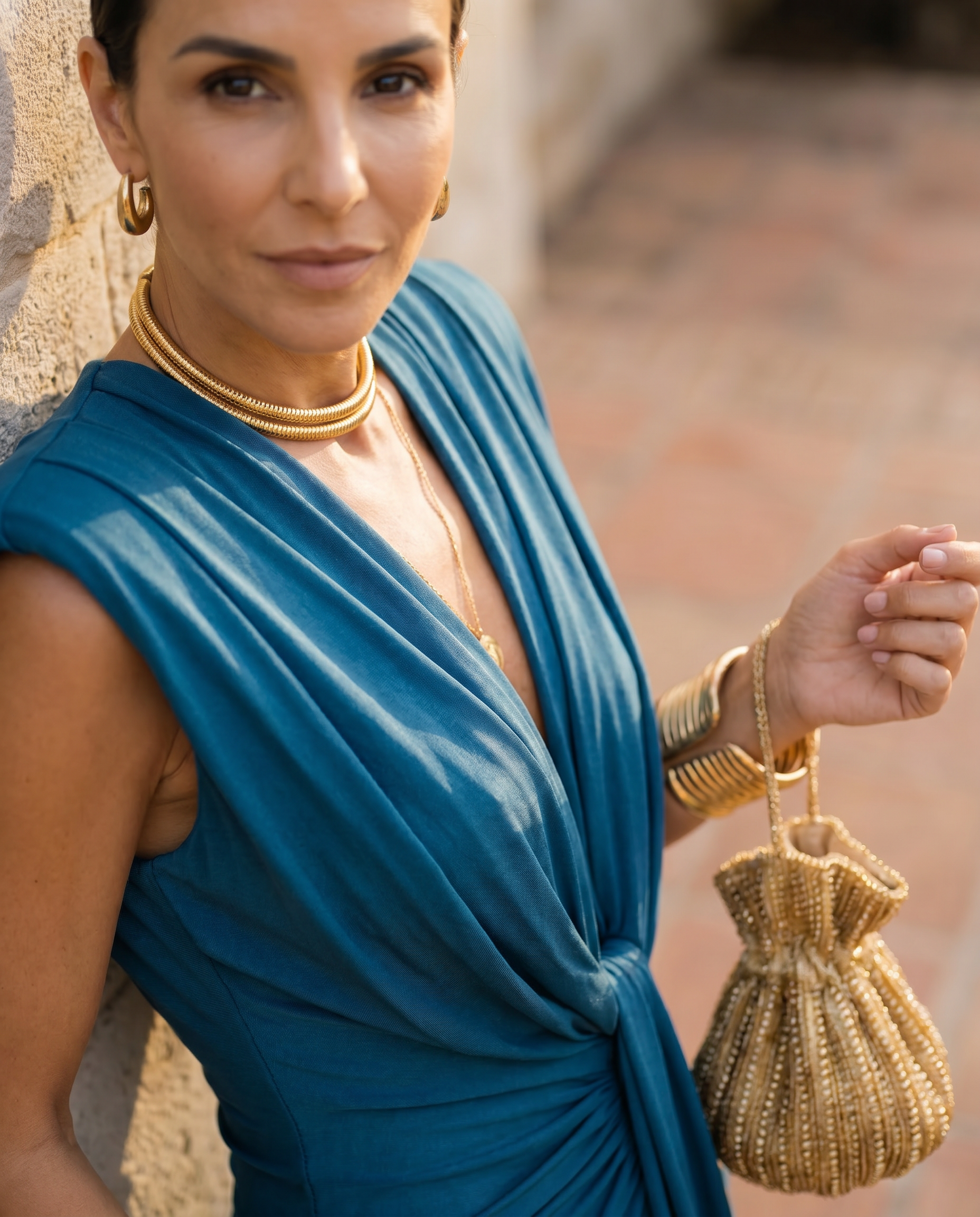 Harper | Draped Dress with Front Slit