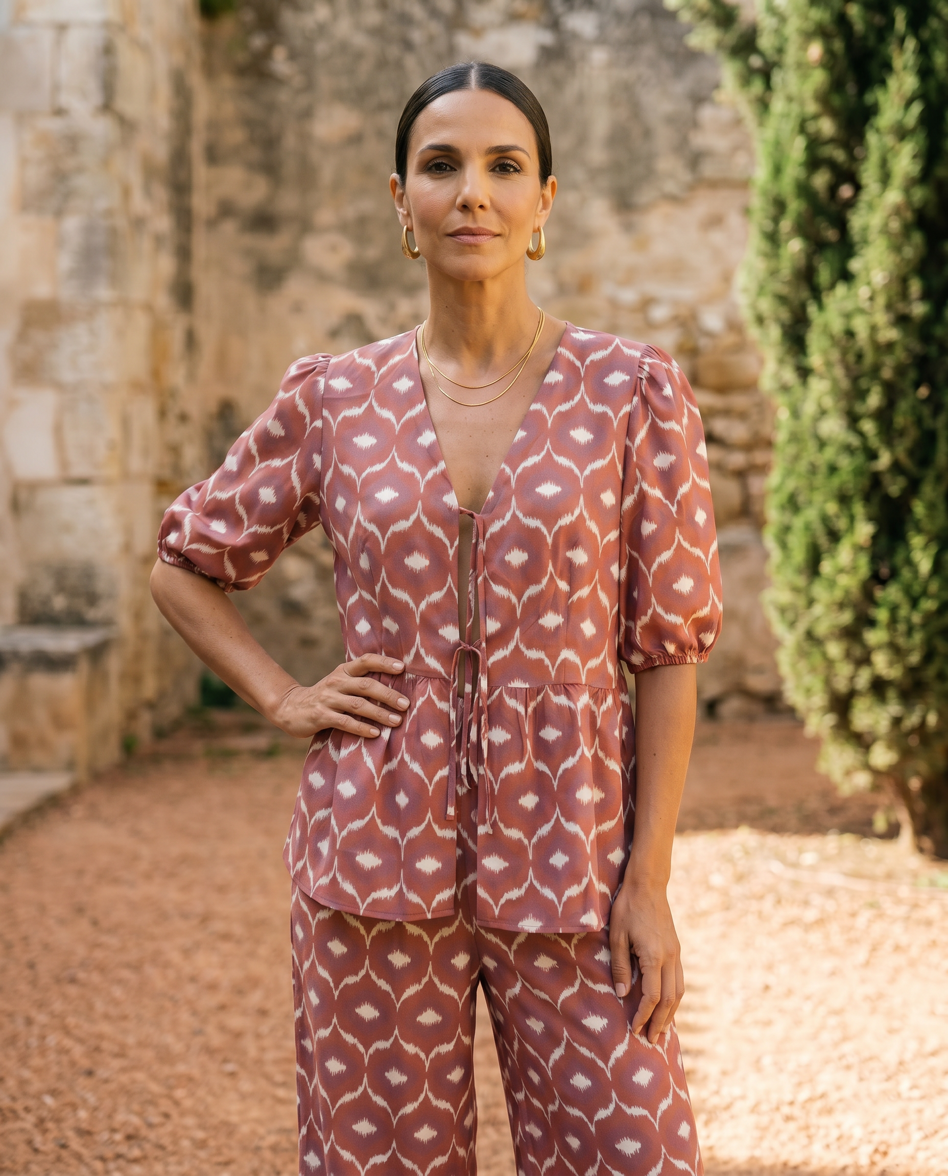 Samantha | Two-Piece Set, Modern Print