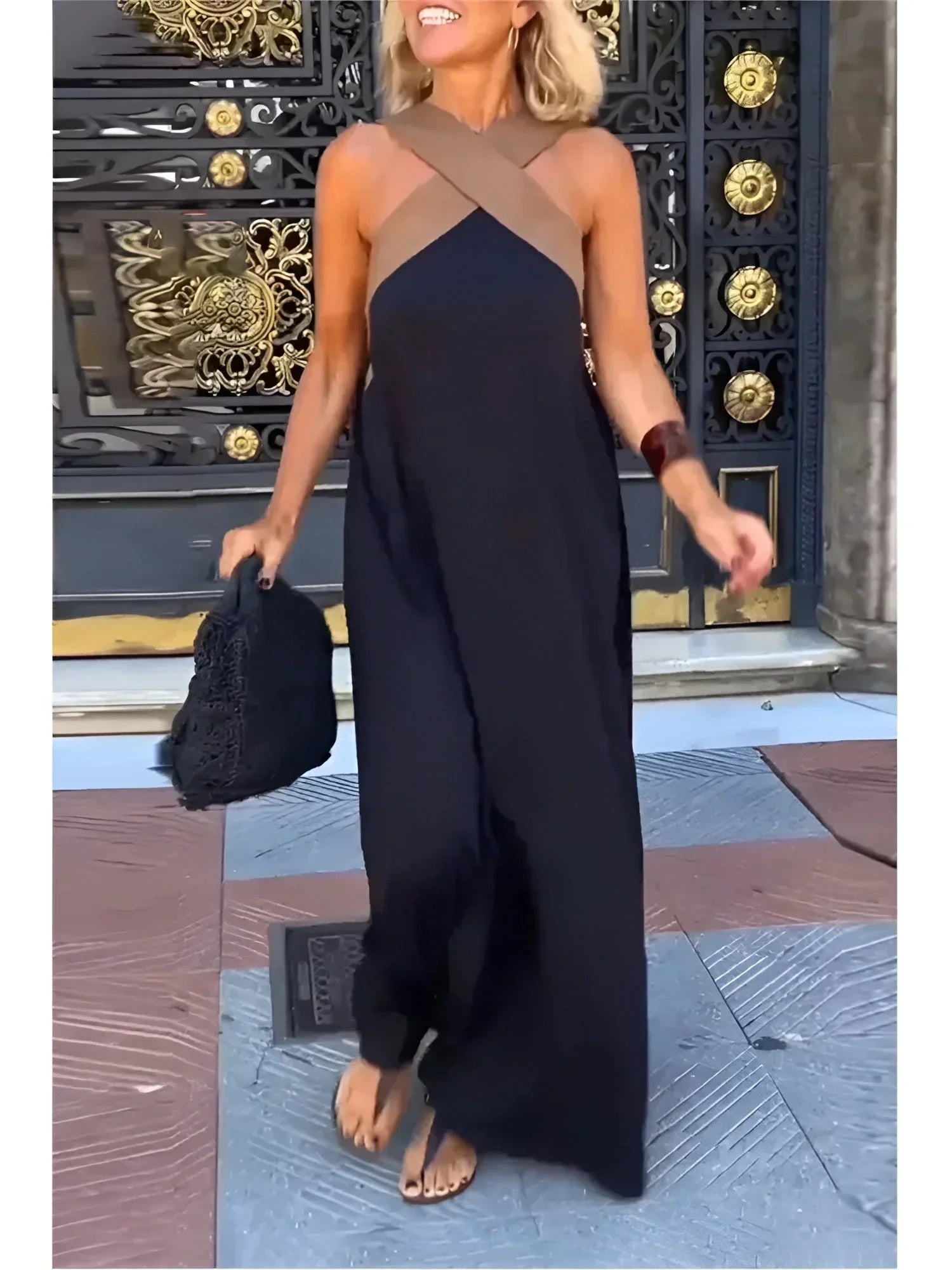 Quirineâ„¢ | Wrap-Front Maxi Dress