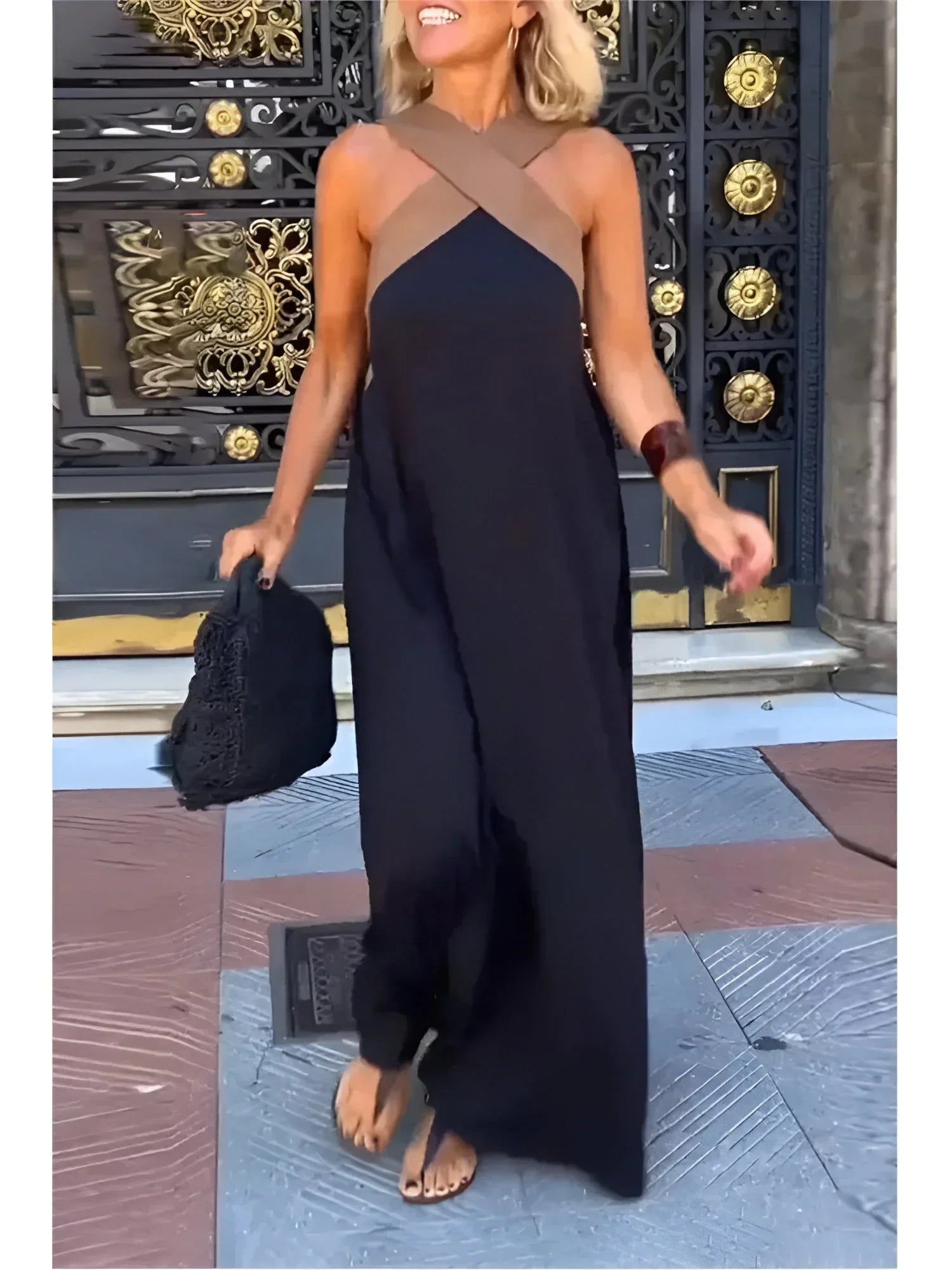 Quirineâ„¢ | Wrap-Front Maxi Dress