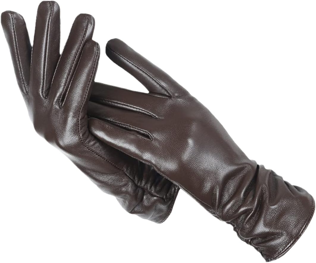Women’s Leather Gloves – Soft Lined Winter Accessory for Elegant Cold-Weather Wear