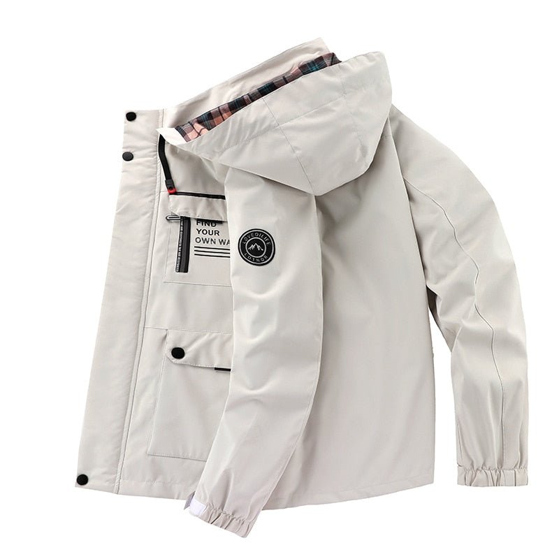 Waterdichte winterparka met capuchon voor heren – geïsoleerde utility-laag met meerdere zakken voor koud weer