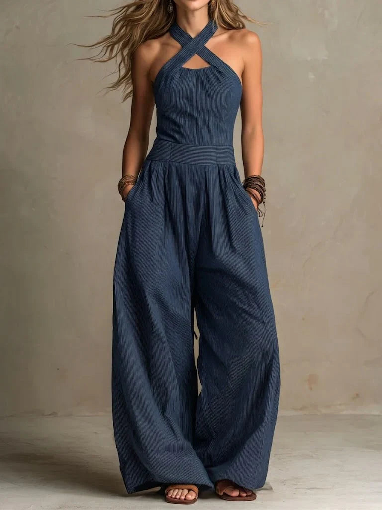 Bianca | Jumpsuit with Elegant Crossed Neckline