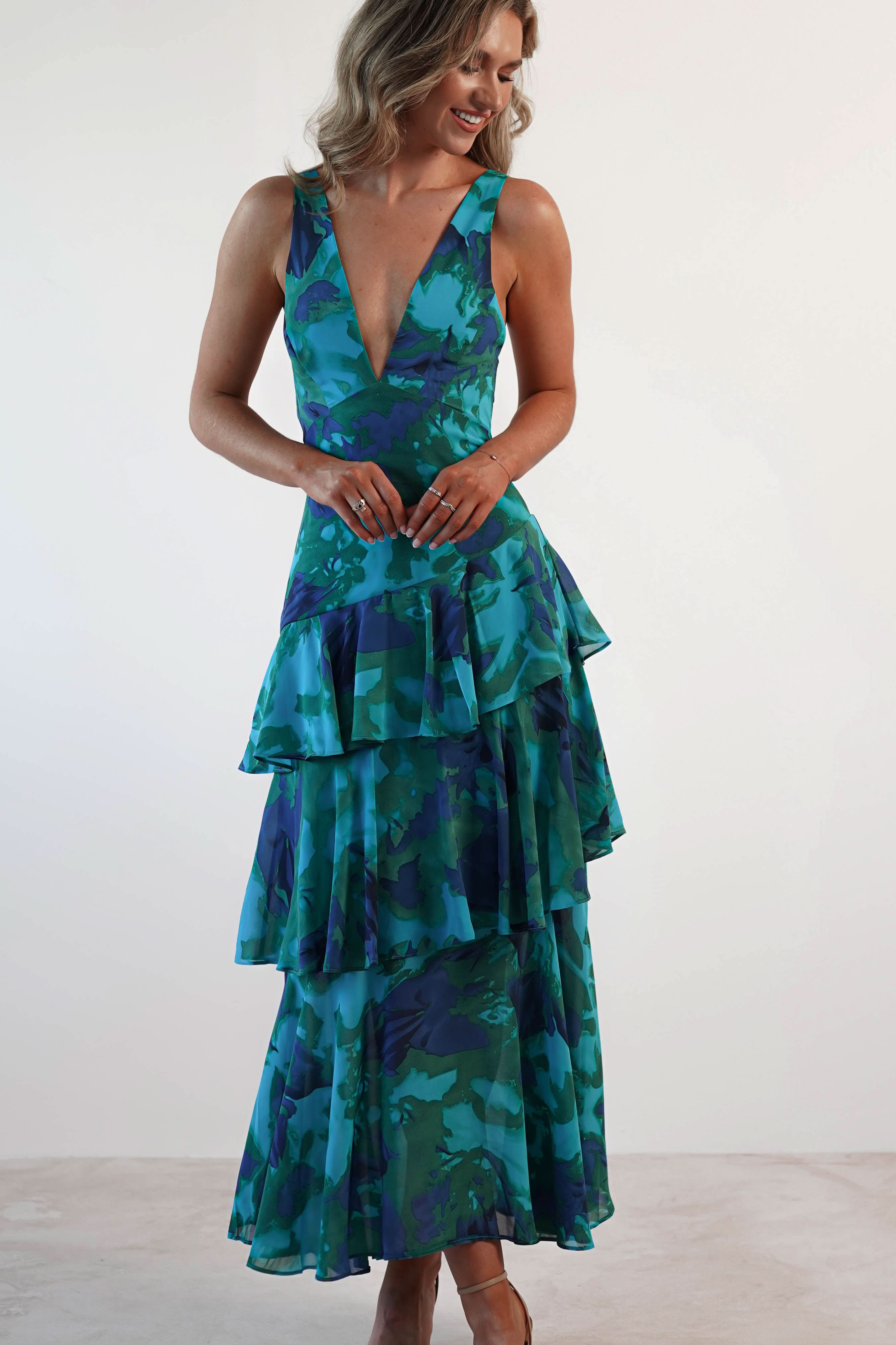 Eva | Midi Dress with Ruffles