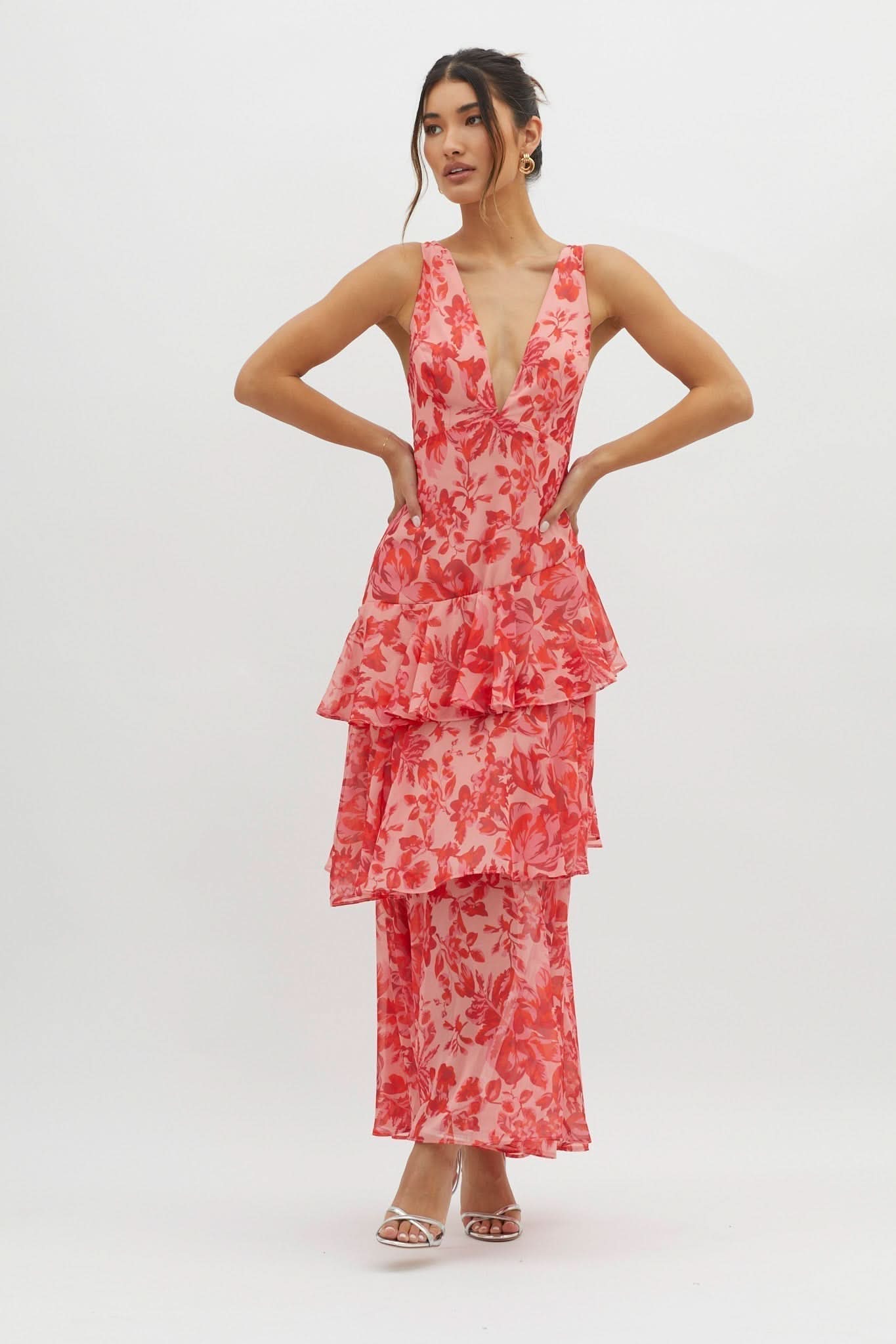 Eva | Midi Dress with Ruffles