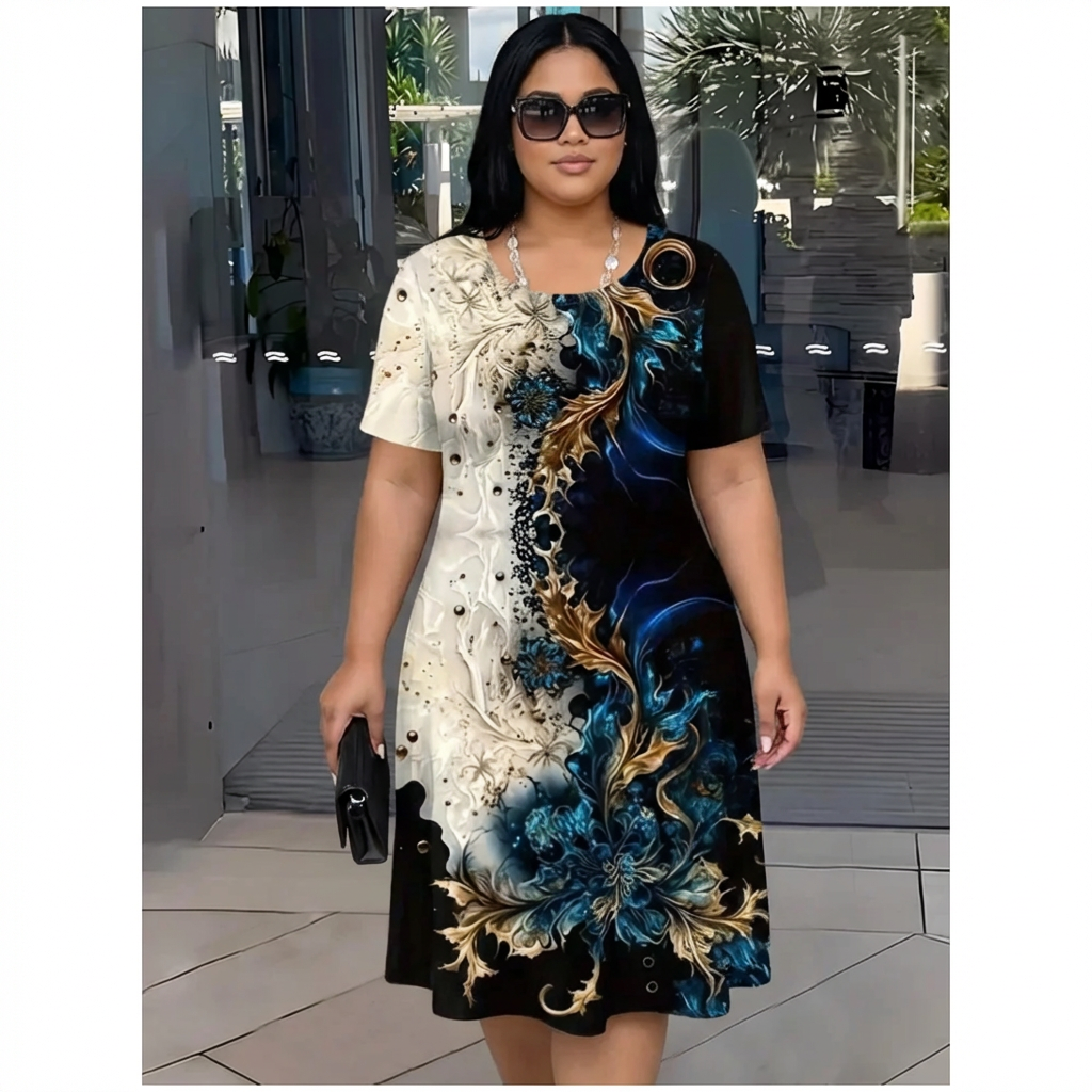 Marissa | Printed Relaxed Midi Dress