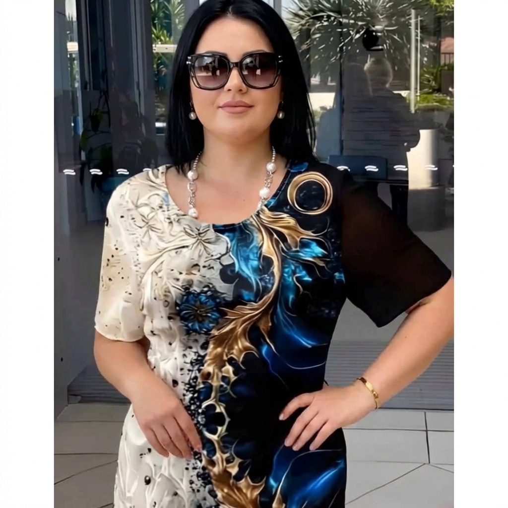 Marissa | Printed Relaxed Midi Dress