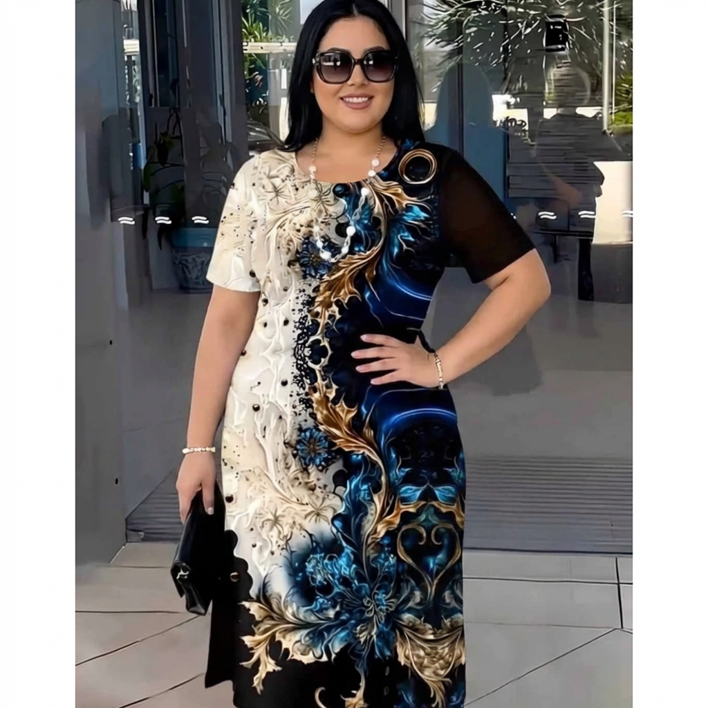Marissa | Printed Relaxed Midi Dress