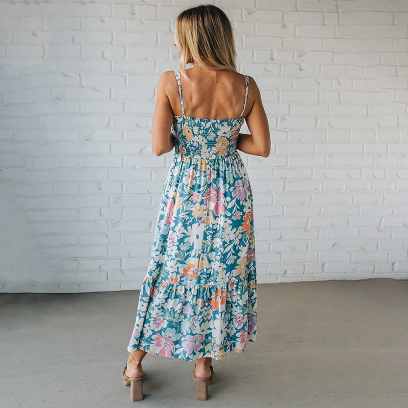 Hannah | Smocked Floral Maxi Dress