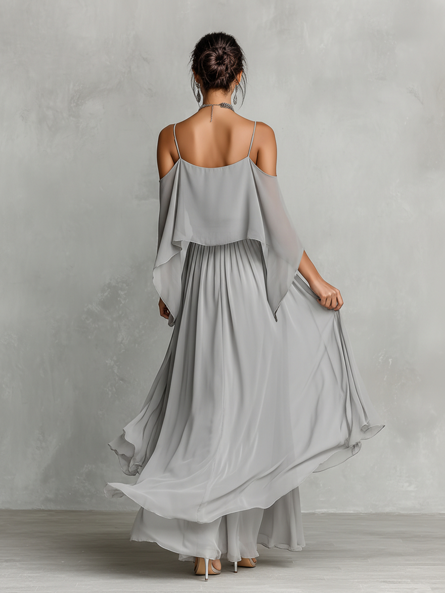 Imani | Chiffon Cold-Shoulder Set