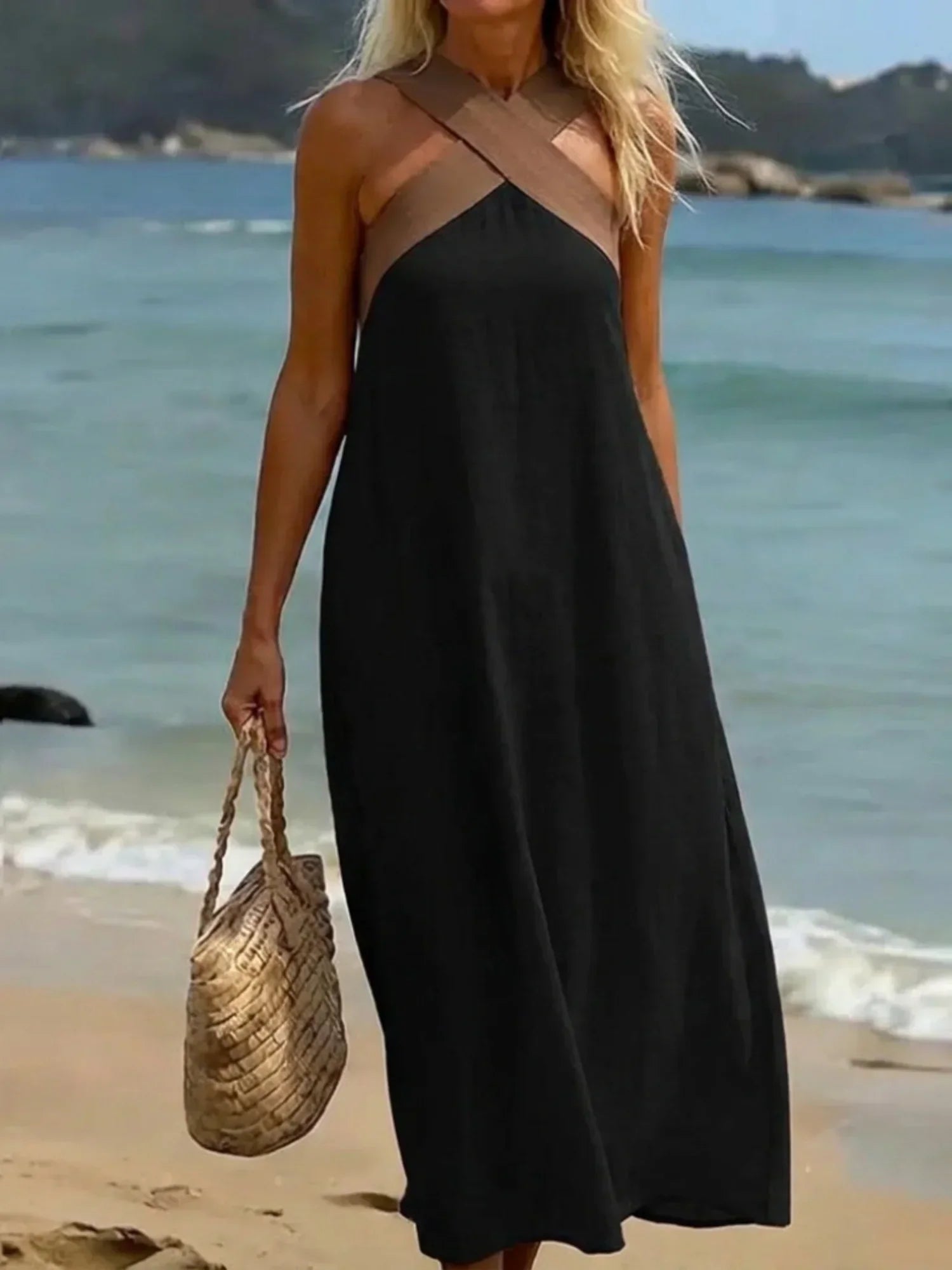 Quirineâ„¢ | Wrap-Front Maxi Dress