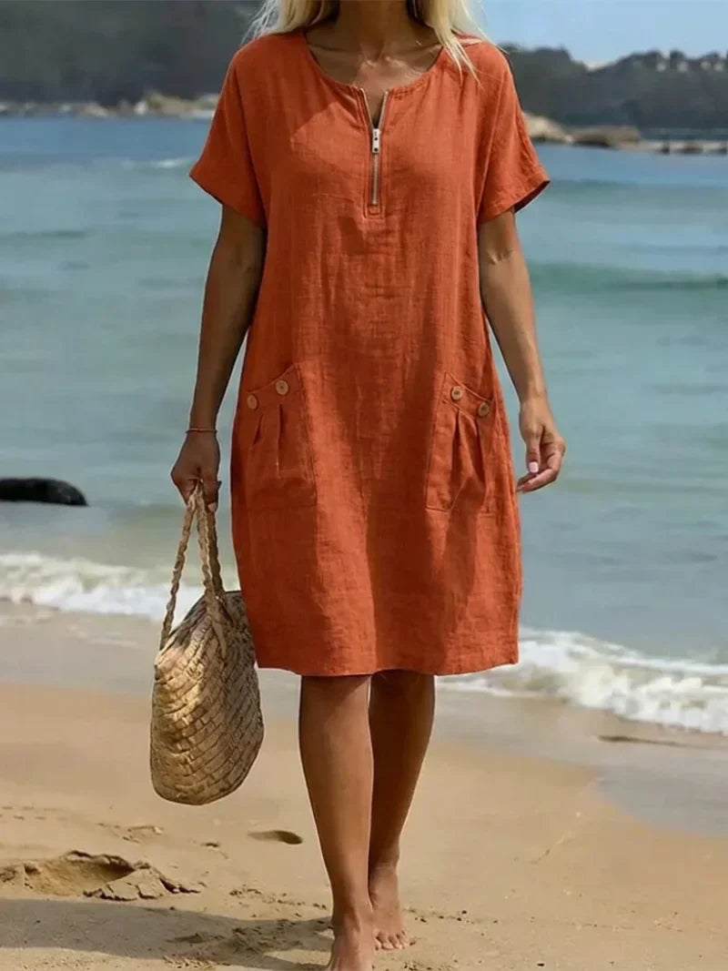 Pascaleâ„¢ | Zip-Front Maxi Dress