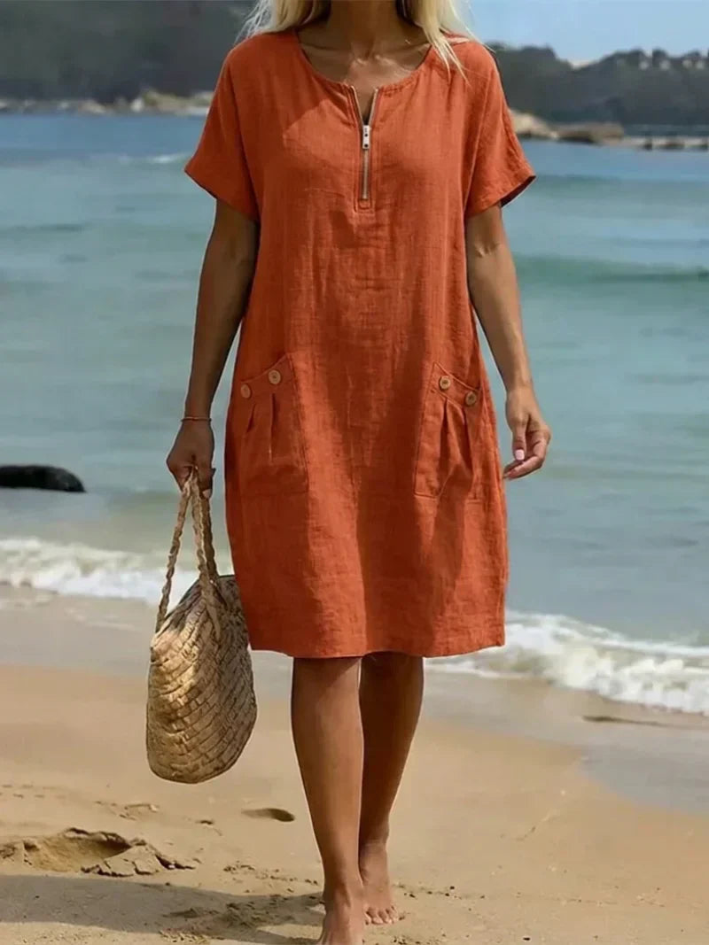 Pascaleâ„¢ | Zip-Front Maxi Dress