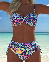 Maya | Abstract-Print Thin-Strap Bikini