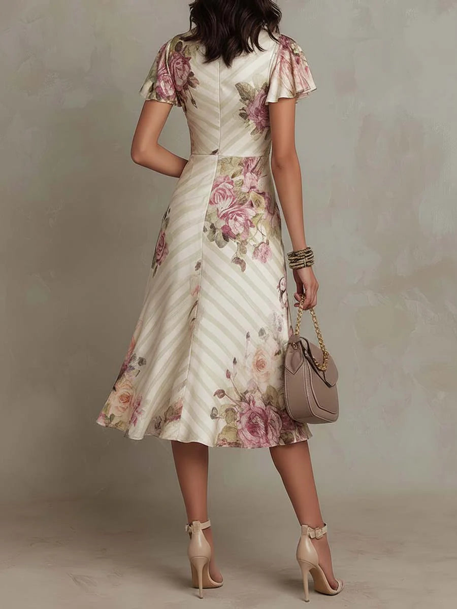 Vivian | Satin Wrap Midi Dress
