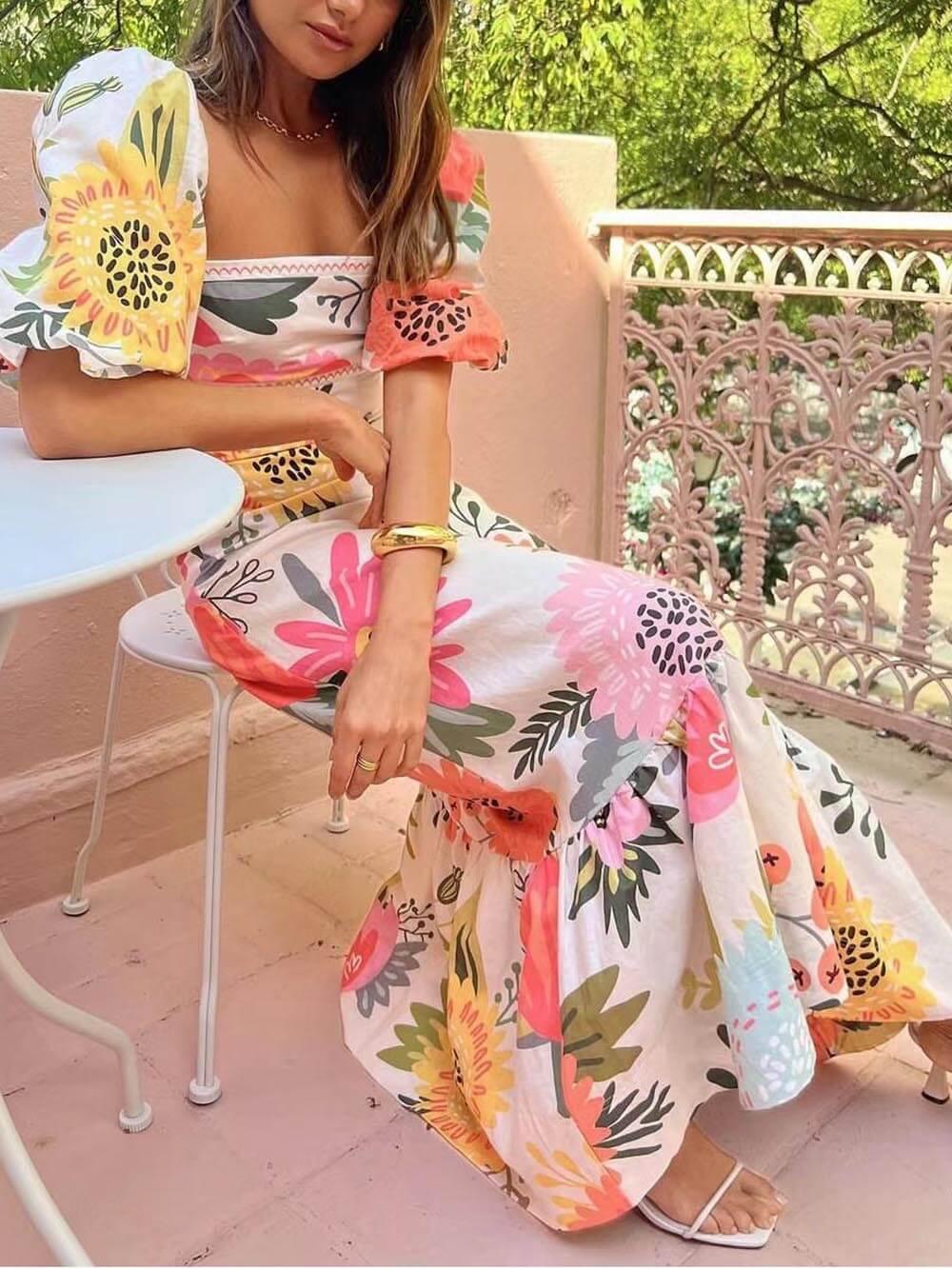 M&H | Square Neck Maxi Dress