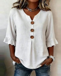 Evelyn | Cotton-Linen Blouse