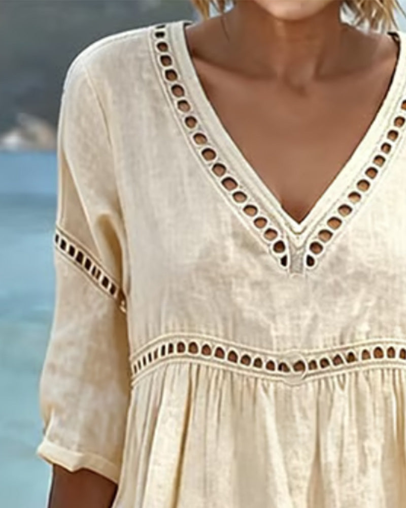 Amelia | Cotton A-Line Midi Dress