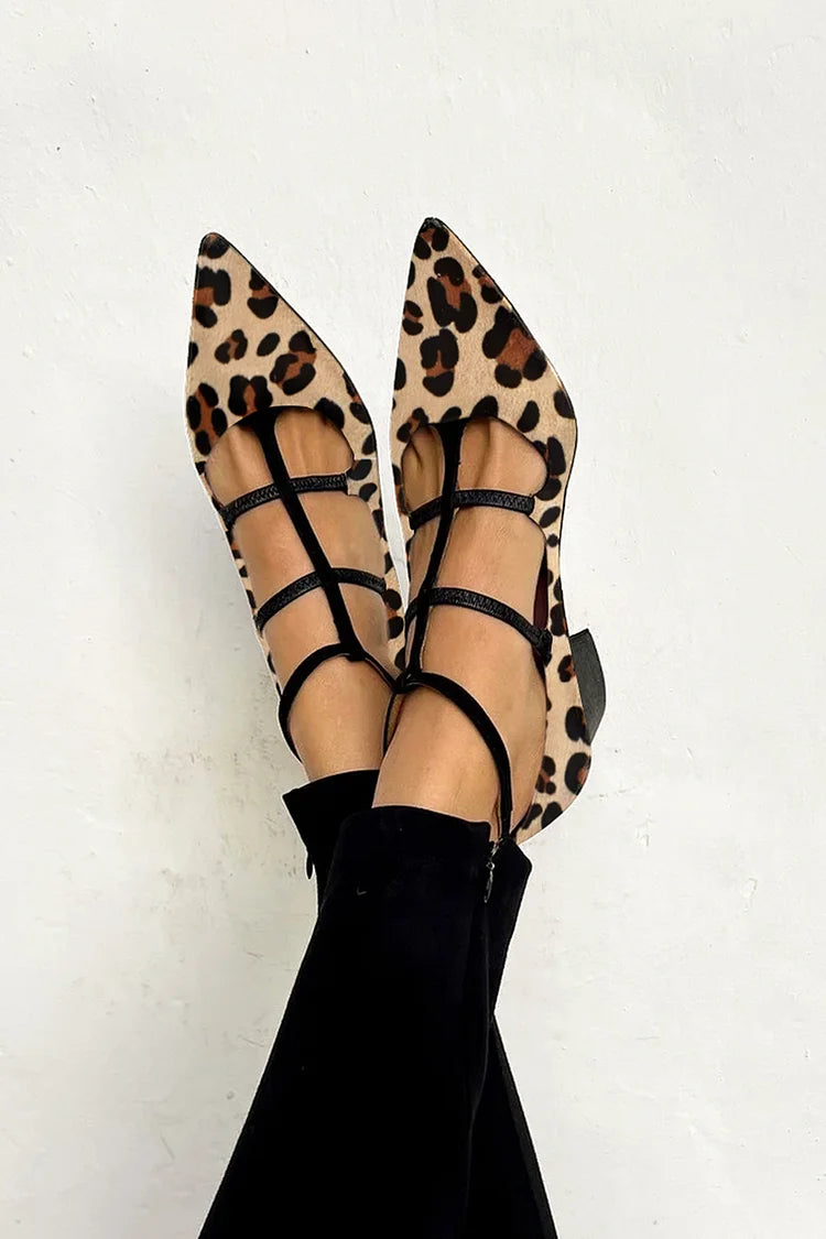 Riley | Animal Print Pointed-Toe Ballet Flats