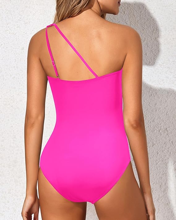 Maya | One-Shoulder Swimsuit with Pleated Waist