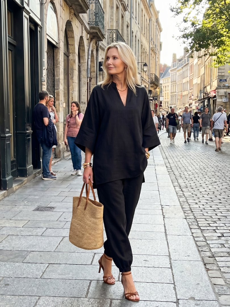 Cecily | V-Neck Tunic Set