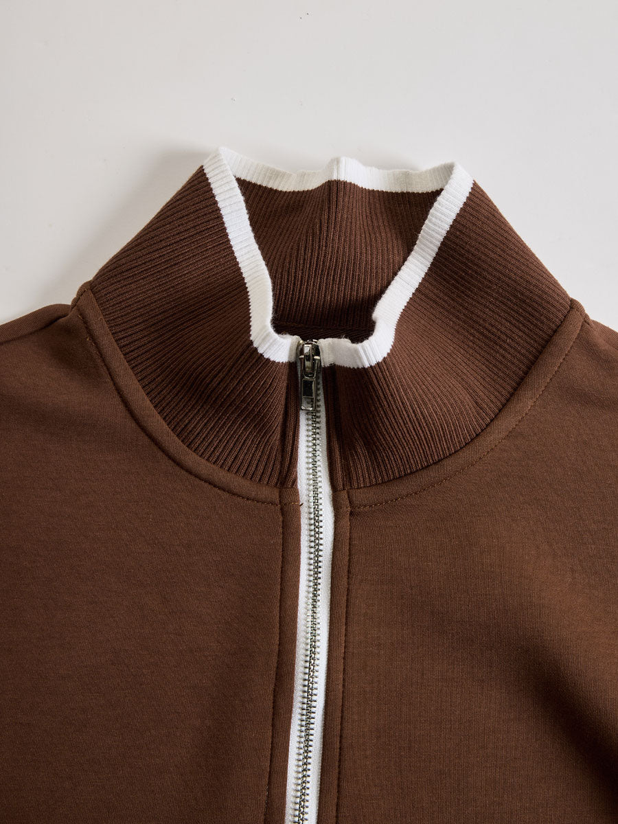 Priscilla - Elegant Sporty Complete with Half Zip Sweatshirt