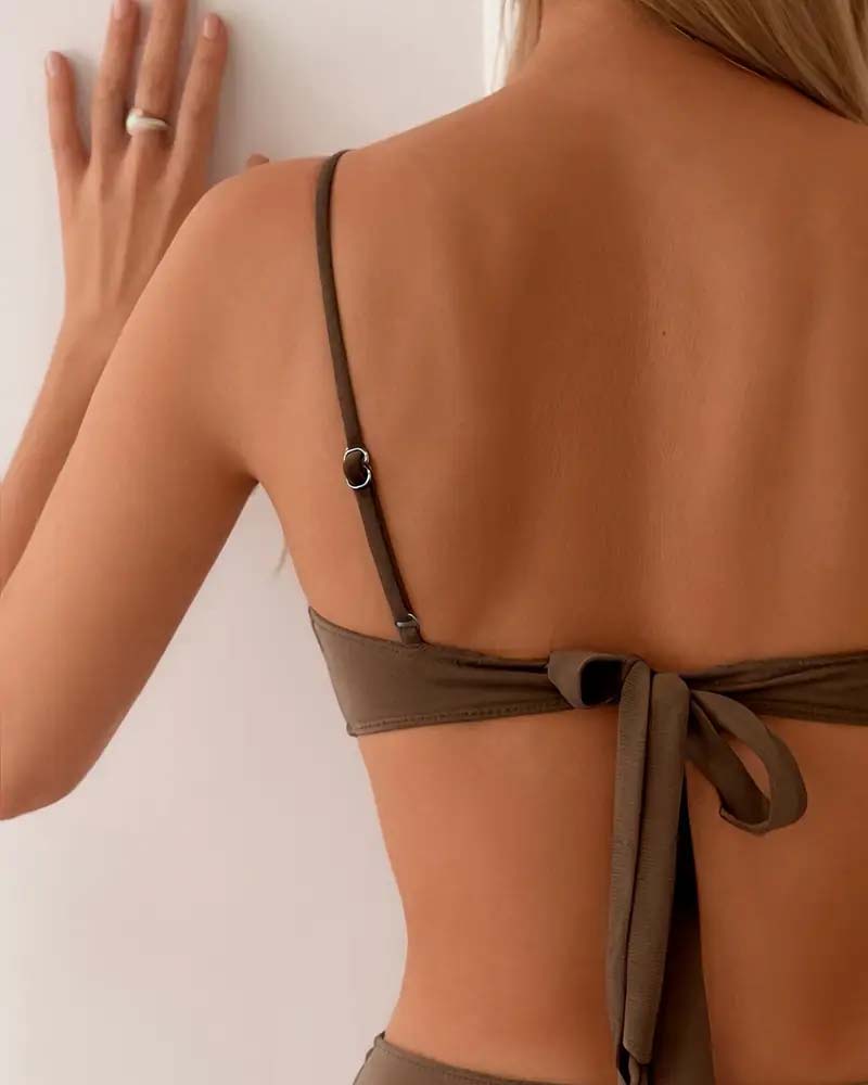 Ava | High-Waisted Pleated Bikini