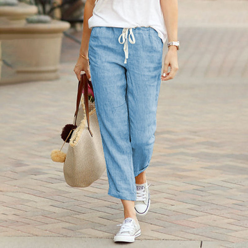 Naomi | Elastic-Waist Draped Pants