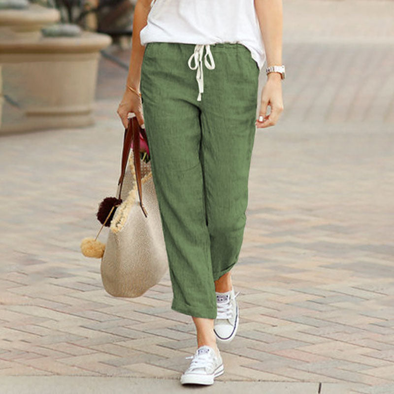 Naomi | Elastic-Waist Draped Pants
