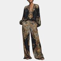 Valentina | Floral Baroque Ensemble with Palazzo Pants
