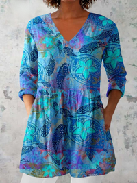 Juliette | Long Blouse with V-Neck.