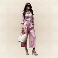 M&H | Two-Piece Set with Wide-Leg Cropped Pants